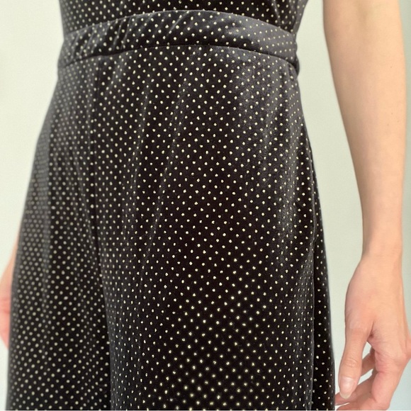 NWOT✨$135 Lost + Wander Black Sparkly Velvet Halter Jumpsuit - Picture 6 of 6